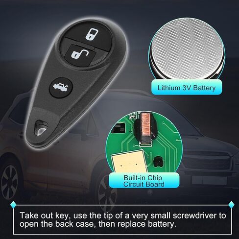 X AUTOHAUX CWTWB1U819 315 MHz Replacement Keyless Entry Remote Smart Key Fob for Subaru Forester Impreza 2010-2014 No.88036-FG030 2Pcs in Kuwait