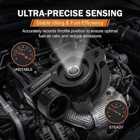 1 PC Car Throttle Position Sensor, TPS Accelerator Pedal Fuel Idle Control Valve Sensor, Replace OEM 17087400 17088026 17111815 Fuel Engine Accessories, Compatible with Buick Chevrolet (Black) in Kuwait