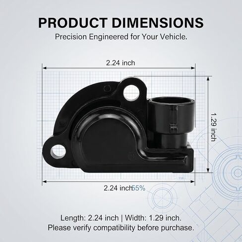 1 PC Car Throttle Position Sensor, TPS Accelerator Pedal Fuel Idle Control Valve Sensor, Replace OEM 17087400 17088026 17111815 Fuel Engine Accessories, Compatible with Buick Chevrolet (Black) in Kuwait