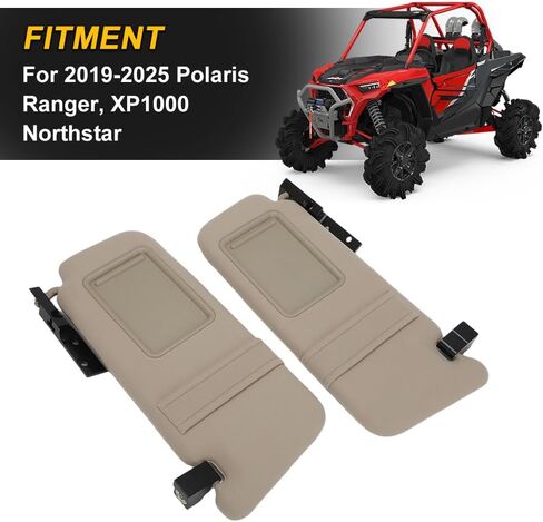 Sun Visors for 2019-2025 Polaris Ranger XP 1000 Northstar EPS Upper Front Windshield Mount Window Shades, Driver Passenger Side Left & Right in Kuwait