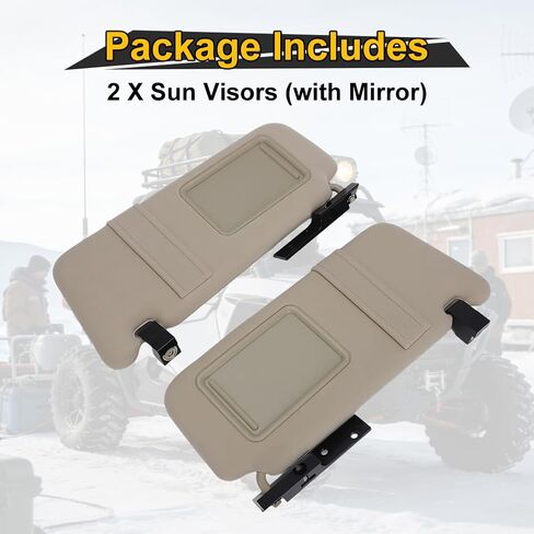 Sun Visors for 2019-2025 Polaris Ranger XP 1000 Northstar EPS Upper Front Windshield Mount Window Shades, Driver Passenger Side Left & Right in Kuwait