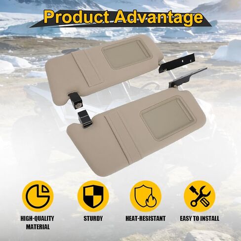 Sun Visors for 2019-2025 Polaris Ranger XP 1000 Northstar EPS Upper Front Windshield Mount Window Shades, Driver Passenger Side Left & Right in Kuwait