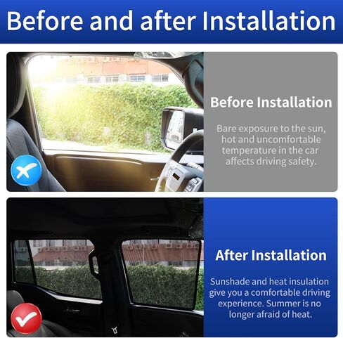 Window Sun Shade for Toyota Land Cruiser 250/1958 2024 2025 2026, Rear Side Window Mesh Sunshade, Custom Fit Car Window Screen, UV Protection Sun Visor Curtains, 6PCS in Saudi Arabia