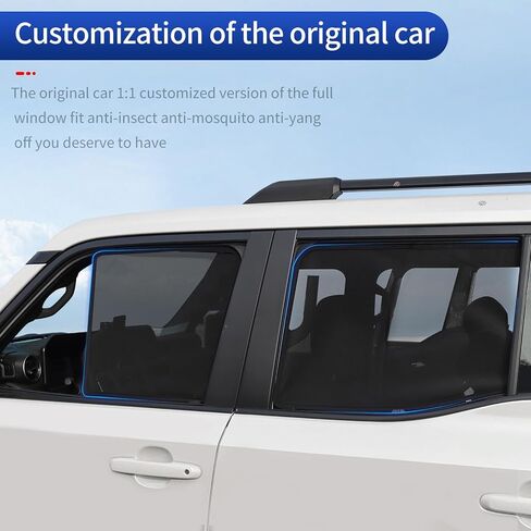 Window Sun Shade for Toyota Land Cruiser 250/1958 2024 2025 2026, Rear Side Window Mesh Sunshade, Custom Fit Car Window Screen, UV Protection Sun Visor Curtains, 6PCS in Saudi Arabia