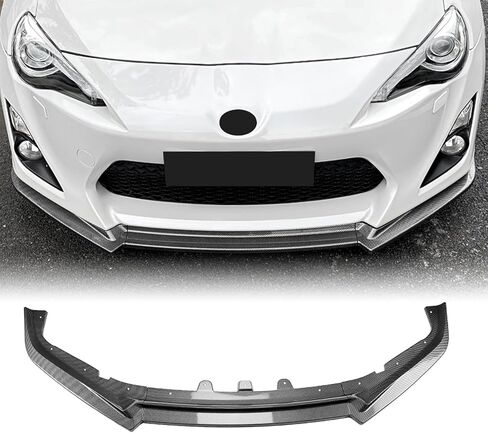 شفة سبويلر أمامية لسيارة Toyota GT86 FT86 Scion FR-S 2012-2016 2013 مظهر من ألياف الكربون الأسود اللامع in Kuwait