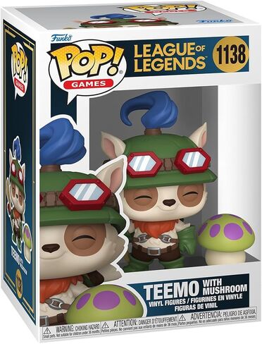 فانكو بوب! & Buddy: League of Legends - Teemo with Shroom - مجسم من الفينيل قابل للتجميع - فكرة هدية - بضائع رسمية - ألعاب للأطفال والكبار - محبي ألعاب الفيديو - مجسم نموذجي لهواة الجمع in Kuwait