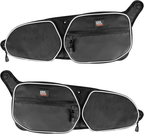 KEMIMOTO Front Door Storage Bags 2-Pack Compatible with Polaris RZR 900 Trail 50" / RZR 900 S 55", Side Door Storage Bags with Removable Knee Pad, 1680D Water-Resistant Oxford Fabric, 8L in Saudi Arabia