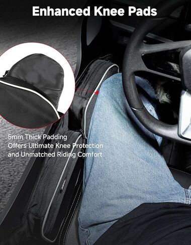 KEMIMOTO Front Door Storage Bags 2-Pack Compatible with Polaris RZR 900 Trail 50" / RZR 900 S 55", Side Door Storage Bags with Removable Knee Pad, 1680D Water-Resistant Oxford Fabric, 8L in Saudi Arabia