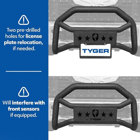 Tyger Auto TG-GD6N60158 Front Bumper Guard Compatible with 2005-2021 Nissan Frontier | Textured Black | Light Mount | Bull Bar in Kuwait