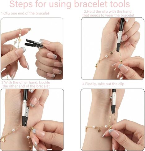 3 PCS Bracelet Helper Tool,Fastening Auxiliary Tool,Bracelet Helper Tool to Put on Yourself,Suitable for Jewelry Buckles, Necklaces, Bracelet in Saudi Arabia