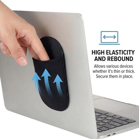 Universal Stick-On Mouse Pouch Stick-On Mouse Holder for Laptop for Wireless Mouses Reusable Adhesive Sleeve Adhesive Storage Pouch Compatible with Most Computers Tablets Mice for Computer Office Home in Saudi Arabia