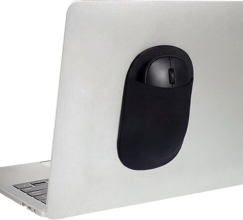 Universal Stick-On Mouse Pouch Stick-On Mouse Holder for Laptop for Wireless Mouses Reusable Adhesive Sleeve Adhesive Storage Pouch Compatible with Most Computers Tablets Mice for Computer Office Home in Saudi Arabia