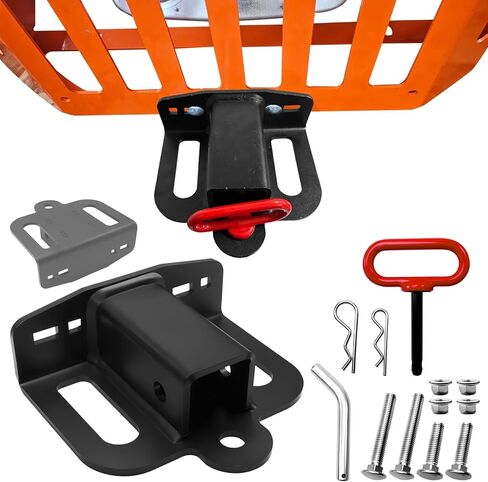 Zero Turn Lawn Mower Hitch with 2" Receiver Fits Many Models Lawn Mower, Tractor, Trailer, Golf Cart, ATV, with 2 Pcs Trailer Hitch Pin, 2 Pcs Clips, 4 Pcs Nuts & Carriage Bolts, 6mm Thicker in Kuwait
