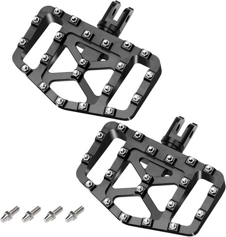 أوتاد قدم أمامية للدراجة النارية 2018-2025 Softail Rider Footpeg متوافقة مع Harley Davidson FXBB FXLR FXLRS FXLRST FXST FLSB FXBR FXBRS Sportster S RH1250S (أسود، عريض) in Kuwait