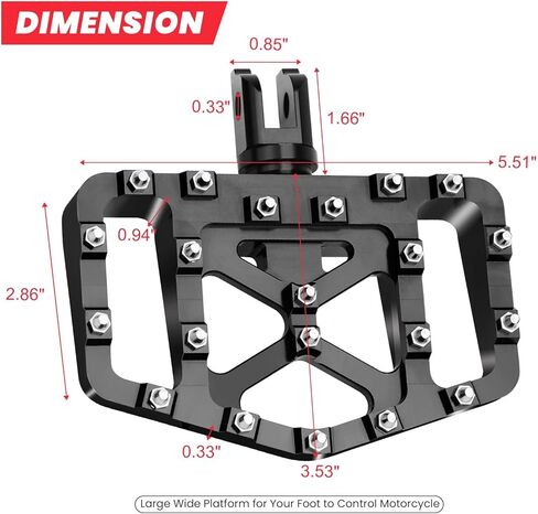 أوتاد قدم أمامية للدراجة النارية 2018-2025 Softail Rider Footpeg متوافقة مع Harley Davidson FXBB FXLR FXLRS FXLRST FXST FLSB FXBR FXBRS Sportster S RH1250S (أسود، عريض) in Kuwait
