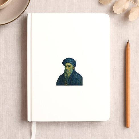 (3 Pack) Nachmanides Post-Impressionist Gogh Style Sticker (3" x 3.25") in Kuwait