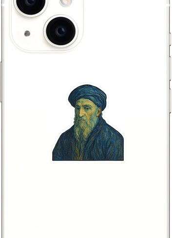 (3 Pack) Nachmanides Post-Impressionist Gogh Style Sticker (3" x 3.25") in Kuwait