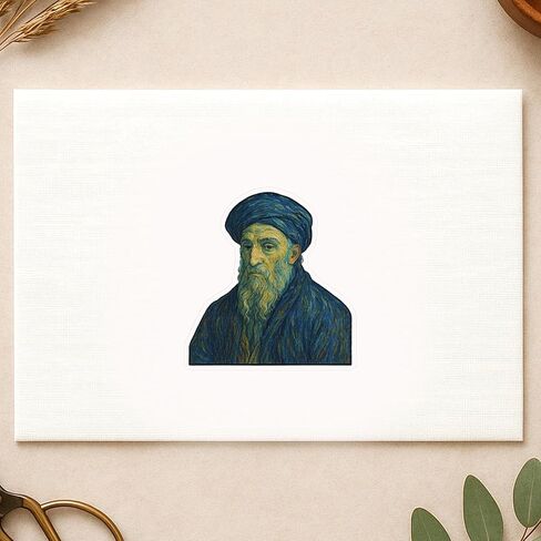 (3 Pack) Nachmanides Post-Impressionist Gogh Style Sticker (3" x 3.25") in Kuwait