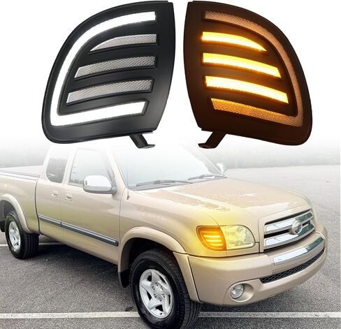 LED Front Headlight LED Side Marker Lights Amber Turn Signal Lamp Kit for Toyota Tundra 2000 2001 2002 2003 2004 |OEM 81510-0C010 | 81520-0C010, Side Bumper Marker Lamps,2pcs in Kuwait