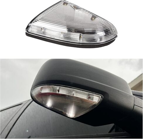 HECASA Right Mirror Turn Signal Puddle Light Compatible with 2009-2018 Dodge Ram 1500 2500, Front Side Marker LED Lamp Replacement for 68064948AA, Passenger Side Clear Lens in Kuwait
