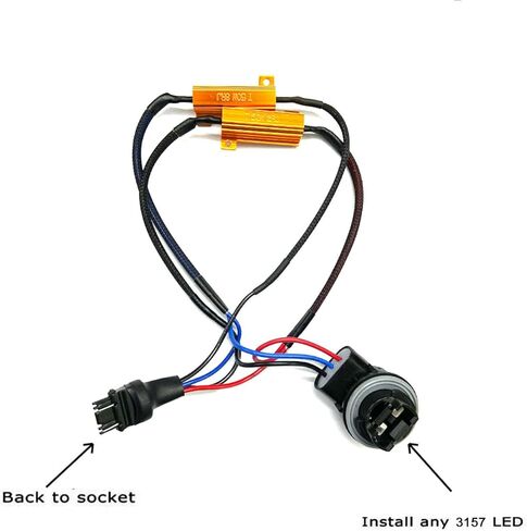 2 قطعة 3157 4157 مقاوم تحميل فك التشفير LED لضوء إشارة الانعطاف LED in Kuwait