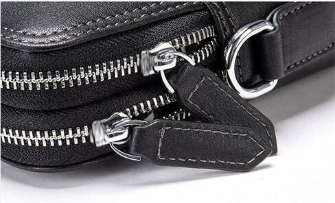 work bag Black Leather Slim Briefcase for Men Women Laptop Business Messenger Crossbody Shouder Bag Office Work Brief in Kuwait