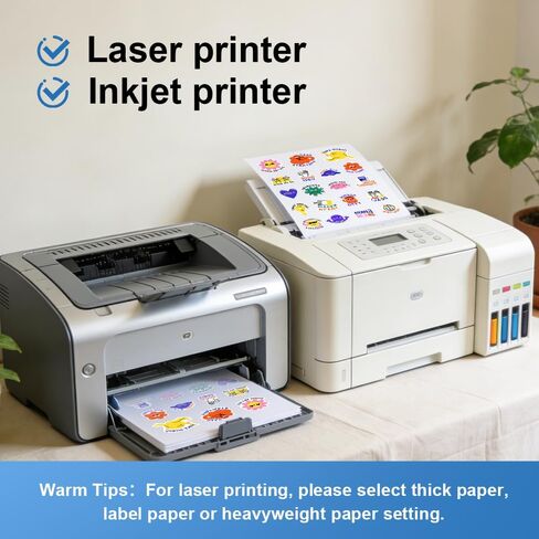 40 Sheets Full Sheets Sticker Paper, 8.5 x 11 Inches, Compatible with Laser & Inkjet Printers, Full Sheet Address Labels & Shipping Labels in Saudi Arabia