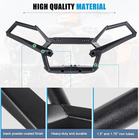 Front Bumper Brush Guard Compatible with Polaris Sportsman XP 1000 SP 850 2017-2025 Accessories, Replace #2882020 Heavy Duty Front Brushguard Protector in Saudi Arabia