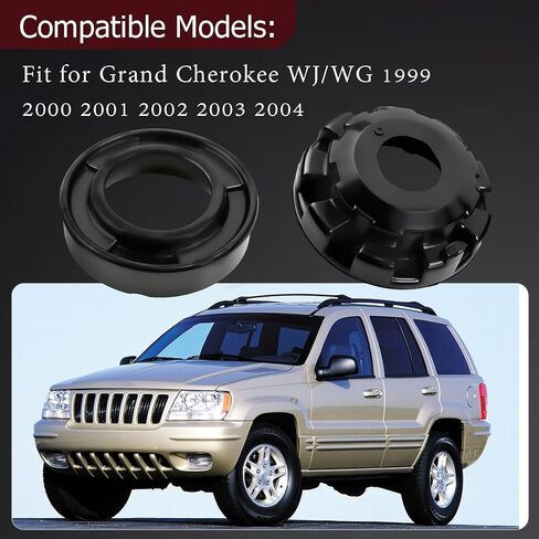 Jusees 52088257 Front Upper Lower Coil Spring Isolators Kit Compatible with Jeep Grand Cherokee WJ WG 1999-2004, Replaces 52088401 K160040 K160041 Coil Spring Insulators in Saudi Arabia