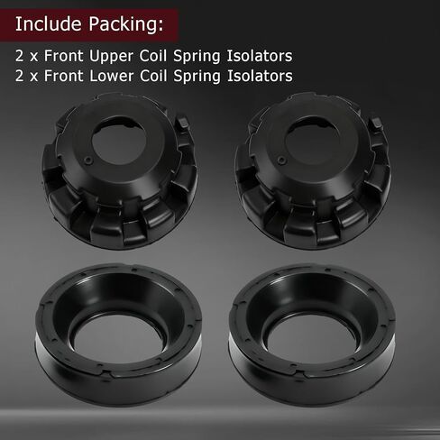 Jusees 52088257 Front Upper Lower Coil Spring Isolators Kit Compatible with Jeep Grand Cherokee WJ WG 1999-2004, Replaces 52088401 K160040 K160041 Coil Spring Insulators in Saudi Arabia