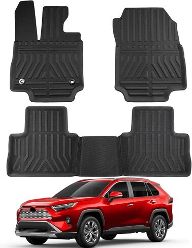 Floor Mats for Toyota RAV4 2019-2025 (Not for RAV4 Prime), All Weather Car Floor Liners Custom Fit for Toyota RAV 4 Accessories 2025 2024 2023 2022 2021 2020 2019 3PCS in Saudi Arabia