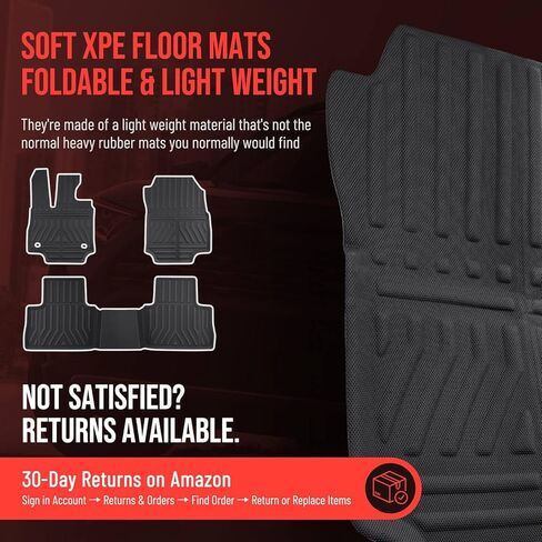 Floor Mats for Toyota RAV4 2019-2025 (Not for RAV4 Prime), All Weather Car Floor Liners Custom Fit for Toyota RAV 4 Accessories 2025 2024 2023 2022 2021 2020 2019 3PCS in Saudi Arabia