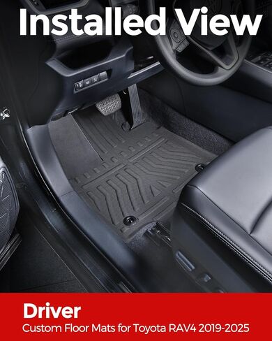 Floor Mats for Toyota RAV4 2019-2025 (Not for RAV4 Prime), All Weather Car Floor Liners Custom Fit for Toyota RAV 4 Accessories 2025 2024 2023 2022 2021 2020 2019 3PCS in Saudi Arabia