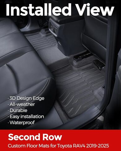 Floor Mats for Toyota RAV4 2019-2025 (Not for RAV4 Prime), All Weather Car Floor Liners Custom Fit for Toyota RAV 4 Accessories 2025 2024 2023 2022 2021 2020 2019 3PCS in Saudi Arabia