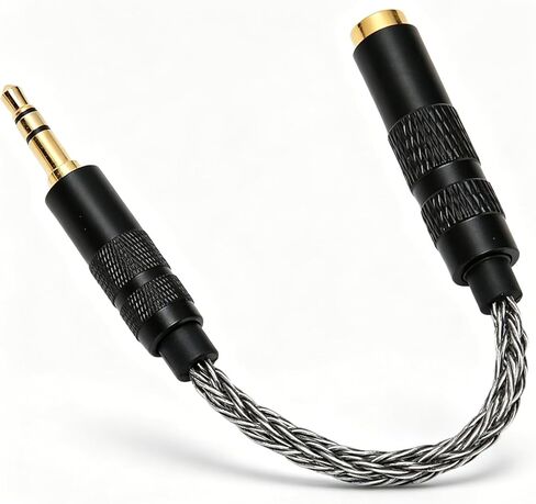 4.4mm to 3.5mm Headphone Adapter Cable, 4.4mm Balanced Female to 3.5mm Stereo Male Audio Cable with Gold Plated Connector for Audio Players with 3.5mm Ports (Silver) in Saudi Arabia
