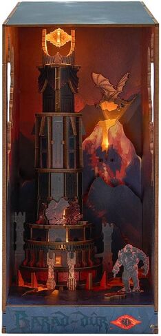 مجموعة Revell Book Nook Kit The Lord of the Rings - Barad-Dûr Miniature DIY Kit 9 "Booknook 3D لغز خشبي مع ضوء LED ديكور رف الكتب هدية للبالغين والنساء والرجال in Kuwait