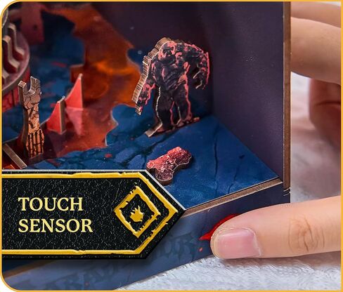 مجموعة Revell Book Nook Kit The Lord of the Rings - Barad-Dûr Miniature DIY Kit 9 "Booknook 3D لغز خشبي مع ضوء LED ديكور رف الكتب هدية للبالغين والنساء والرجال in Kuwait
