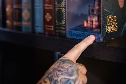 مجموعة Revell Book Nook Kit The Lord of the Rings - Barad-Dûr Miniature DIY Kit 9 "Booknook 3D لغز خشبي مع ضوء LED ديكور رف الكتب هدية للبالغين والنساء والرجال in Kuwait