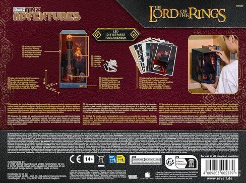 مجموعة Revell Book Nook Kit The Lord of the Rings - Barad-Dûr Miniature DIY Kit 9 "Booknook 3D لغز خشبي مع ضوء LED ديكور رف الكتب هدية للبالغين والنساء والرجال in Kuwait