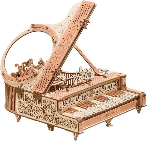 3D Puzzles for Adults, Wooden 3D Puzzle Model Time Piano Music Box Toys Building Kits, DIY Wood Crafts Cool Toy Hobbies for Men Women, Creative Assembly Gifts ﻿ in Saudi Arabia