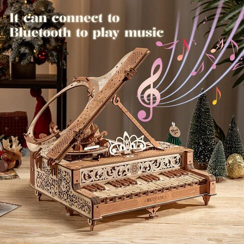 3D Puzzles for Adults, Wooden 3D Puzzle Model Time Piano Music Box Toys Building Kits, DIY Wood Crafts Cool Toy Hobbies for Men Women, Creative Assembly Gifts ﻿ in Saudi Arabia