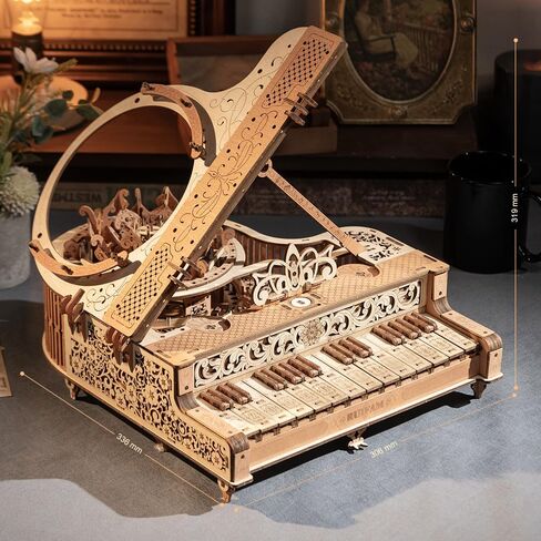 3D Puzzles for Adults, Wooden 3D Puzzle Model Time Piano Music Box Toys Building Kits, DIY Wood Crafts Cool Toy Hobbies for Men Women, Creative Assembly Gifts ﻿ in Saudi Arabia