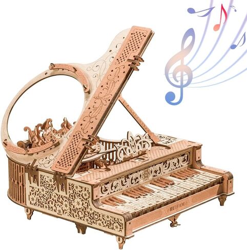 3D Puzzles for Adults, Wooden 3D Puzzle Model Time Piano Music Box Toys Building Kits, DIY Wood Crafts Cool Toy Hobbies for Men Women, Creative Assembly Gifts ﻿ in Saudi Arabia