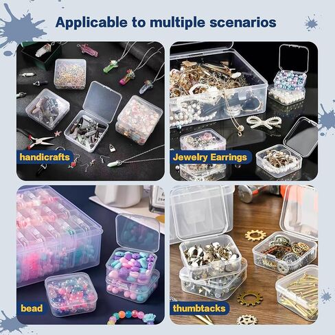 1 Large Box & 30-Grid Transparent Plastic Bead Organizer (Hinged Lid) — A Portable Craft Storage Solution for Jewelry Making, DIY Projects, Nail Art, and Storage of Screws & Small Parts in Saudi Arabia