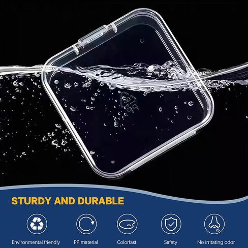 1 Large Box & 30-Grid Transparent Plastic Bead Organizer (Hinged Lid) — A Portable Craft Storage Solution for Jewelry Making, DIY Projects, Nail Art, and Storage of Screws & Small Parts in Saudi Arabia