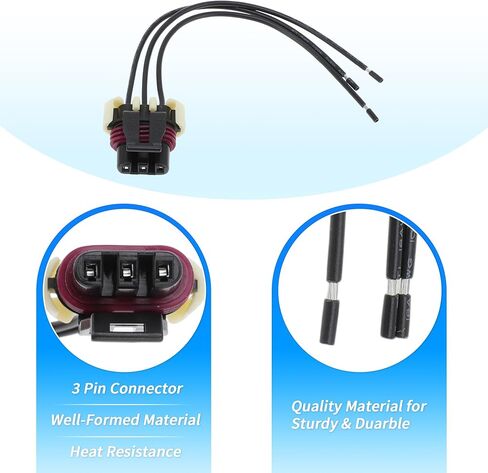 Camshaft Position Sensor Connector Plug Pigtail Wiring Harness for Chevrolet Express Camshaft Sensor Female Connector for Chevrolet Silverado No.12085495 in Kuwait