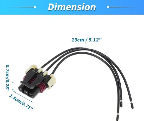 Camshaft Position Sensor Connector Plug Pigtail Wiring Harness for Chevrolet Express Camshaft Sensor Female Connector for Chevrolet Silverado No.12085495 in Kuwait