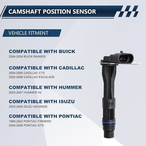 Camshaft Position Sensor Compatible with Chevy Silverado 1500 2500 Tahoe Suburban Corvette Camaro, GMC Sierra Yukon, Cadillac Escalade - 4.8L 5.3L 5.7L 6.0L V8 LS1 LS6 Engine - Replaces 12561211 in Saudi Arabia