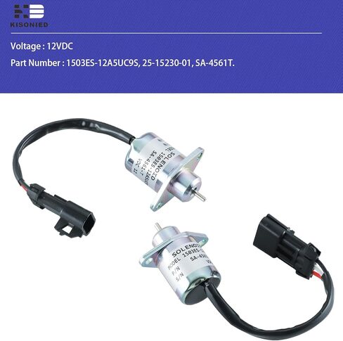 1503ES-12A5UC9S الوقود اغلاق الملف اللولبي SA-4561T لمحرك كوبوتا V1505 D1105 الناقل Transicold Supra Genesis R90 25-15230-01 12VDC in Kuwait