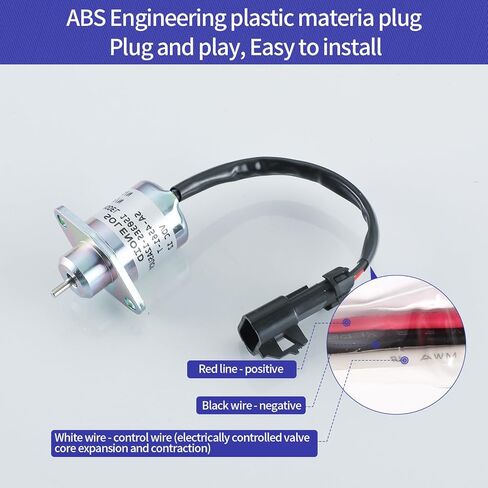 1503ES-12A5UC9S الوقود اغلاق الملف اللولبي SA-4561T لمحرك كوبوتا V1505 D1105 الناقل Transicold Supra Genesis R90 25-15230-01 12VDC in Kuwait